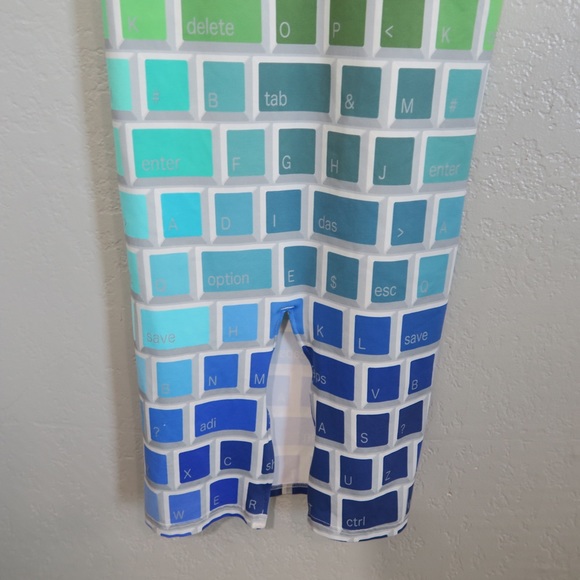 Jeremy Scott x Adidas Colorful Keyboard Key Dress RARE Rainbow Colors Maxi - Picture 5 of 12